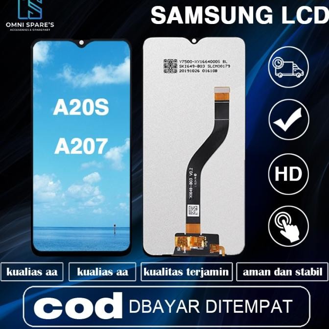 QUALITY 100%Lcd Samsung A20S A207 Fullset layar hp Touchscreen SAMD