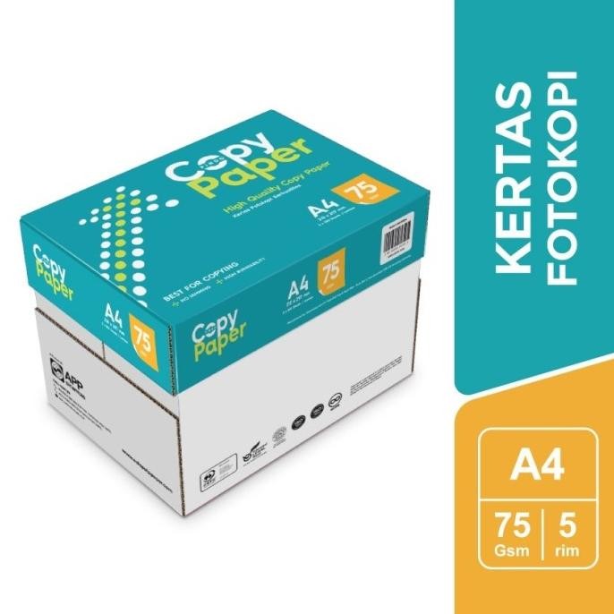 

TERLARIS - Khusus Grab Gojek Kertas HVS Copy Paper A4 70 gram Per Box 5 Rim