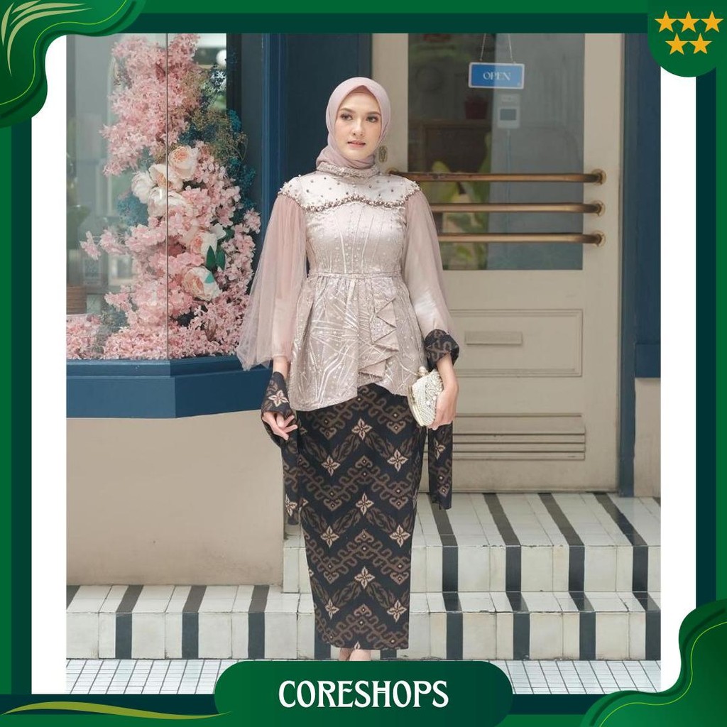 Kebaya Wisuda Couple Modern Kebaya Vanilla Tunik Lamaran Tunangan Batik Baju Couple Kondangan Terbar