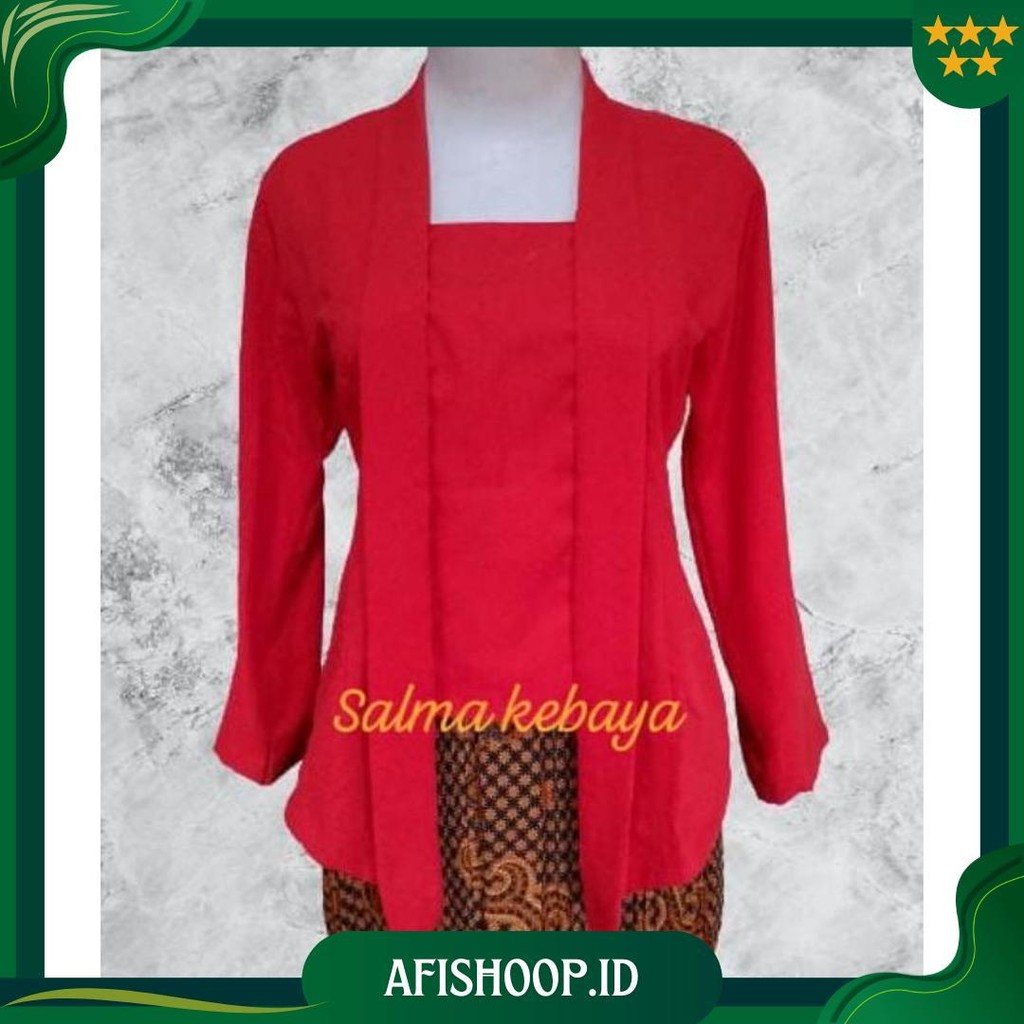 Kebaya Kutubaru Modern Polos Putih Hitam Jotol Terakota Promo
