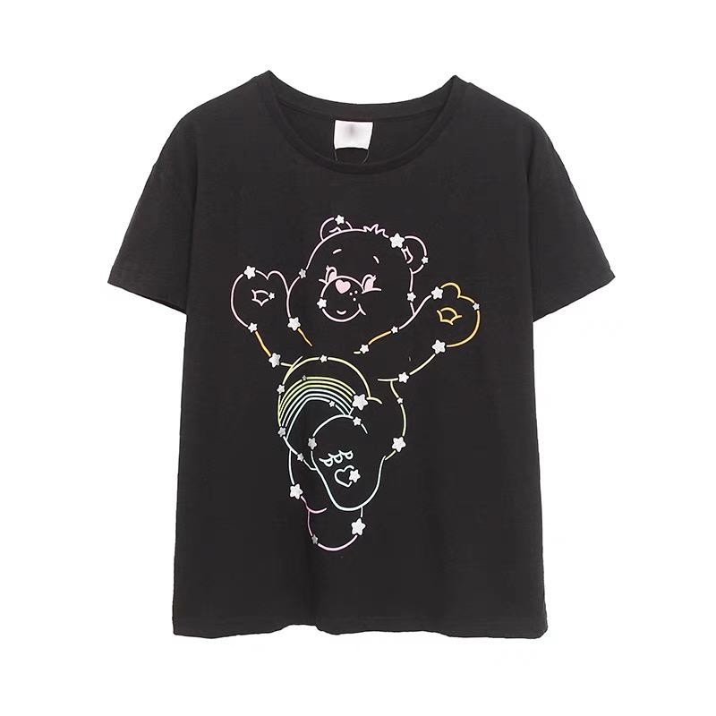 Fashion - T-shirt Care Bears Hitam ( fo )