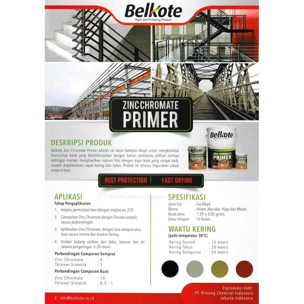 Belkote Zinc Chromate Primer (5Kg) - Meni Dasar