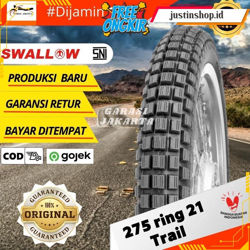 Ban Luar Motor Ring 21 275 Ban Trail Tahu Ring 21 275 Swallow Klx Crf Terlaris