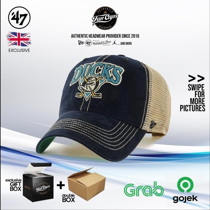 [Original] Anaheim Ducks Vintage Trucker Clean Up | Topi 47 Co