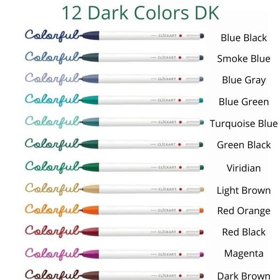 

ZEBRA CLICKART CLICK ART 0.6MM MARKER FINE LINER 1 SET 12 COLORS