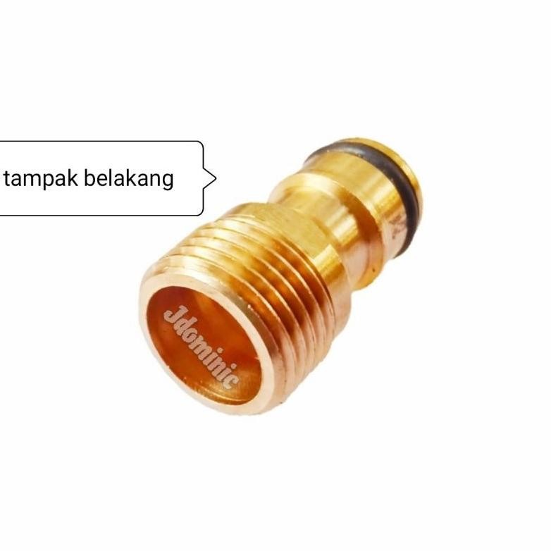 sambungan quick release ke drat ulir luar 1/2 inchi inc in dim metric M20 * 1.75 sock pipa magic meg