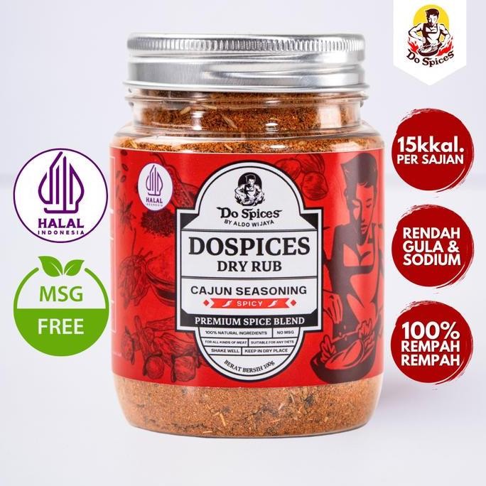 

Dospices Healthy Dry Rub [Cajun Seasoning] Bumbu Marinasi Rendah Kalori [100 Gr] (ADS) Bubuk Rempah Instan Rendah gula Rendah lemak H24S