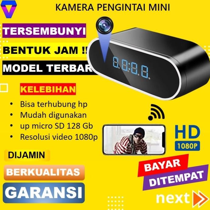 CCTV MINI WIFI TERSEMBUNYI TANPA KABEL SPY CAMERA PENGINTAI MINI JS180 ENC