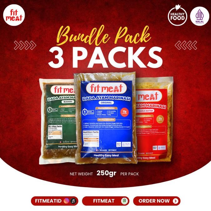 

SAMEDAY 3 PACK FITMEAT Dada Ayam Marinasi (3x250gr) H24S