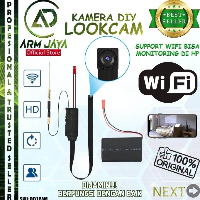 Kamera Mikro SD Diy Module Wifi APP Lookcam IP Camera Wireless Hidden Spycam Full HD 1080P Hidden Sp