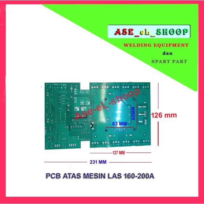 Pcb Atas Mesin Las 160A-200A Jenis Mosfet Original Dan Terpercaya