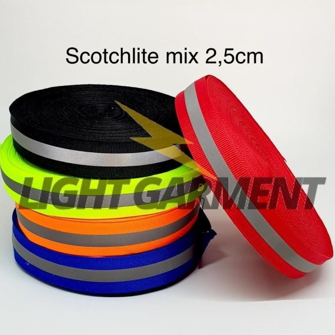 

Promo Pita Scotchlite / Reflektor Kombinasi Mix Warna 2,5 cm COD