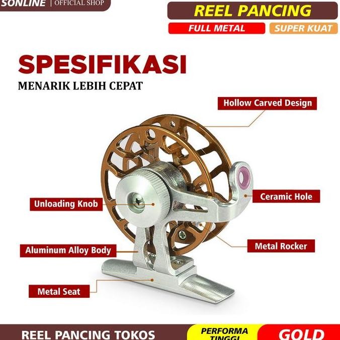 Promo Sonline Reel Pancing Tokos Material Full Metal Reel Tokos Df55 Ikan Katrol Laut