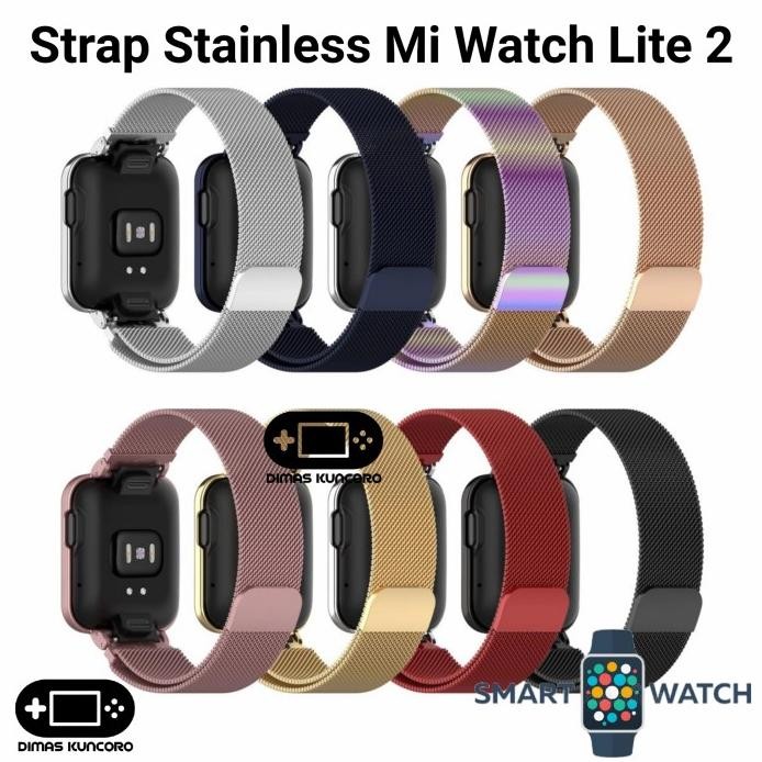 Strap Stainless Mi Watch Lite 2 Tali Jam Steel Xiaomi Redmi Smartwatch murah