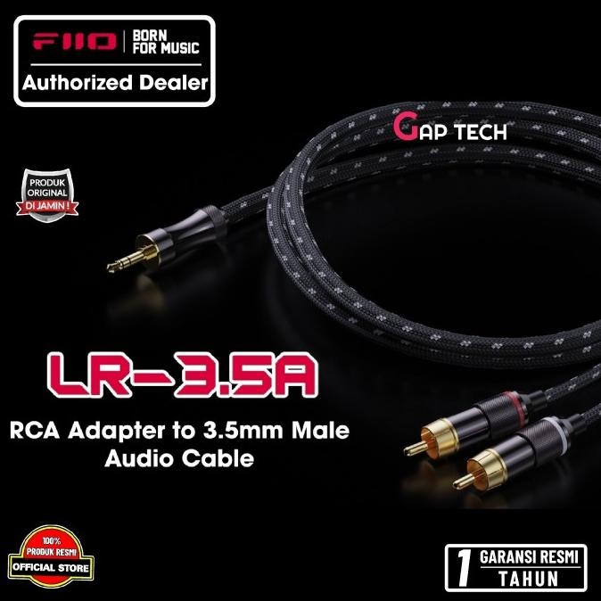 Grosir Fiio Lr-3.5A / Lr 3.5A / Lr35A Rca Adapter To 3.5Mm Male Audio Cable