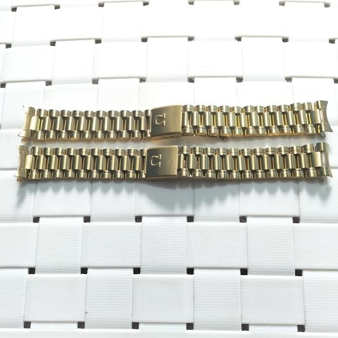 Strap Tali Jam Tangan Rantai Omega Size 18mm dan 20mm warna Gold murah