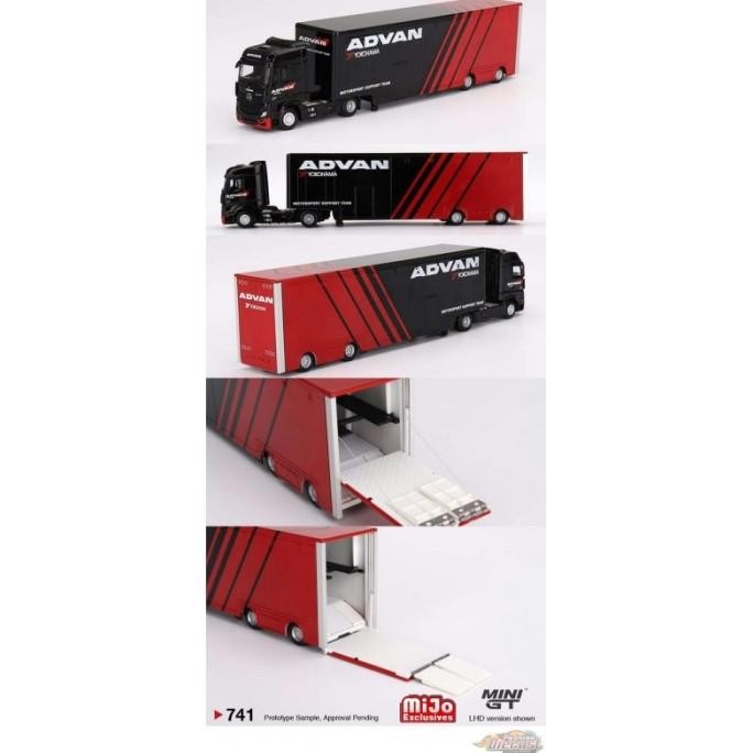 MINI GT Mercedes-Benz Actros w/ Racing Transporter "ADVAN"