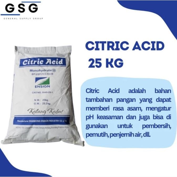

Citric Acid Monohydrate - Asam Sitrat - Asam sitrun 25 kg KHUSUS INSTANT murah