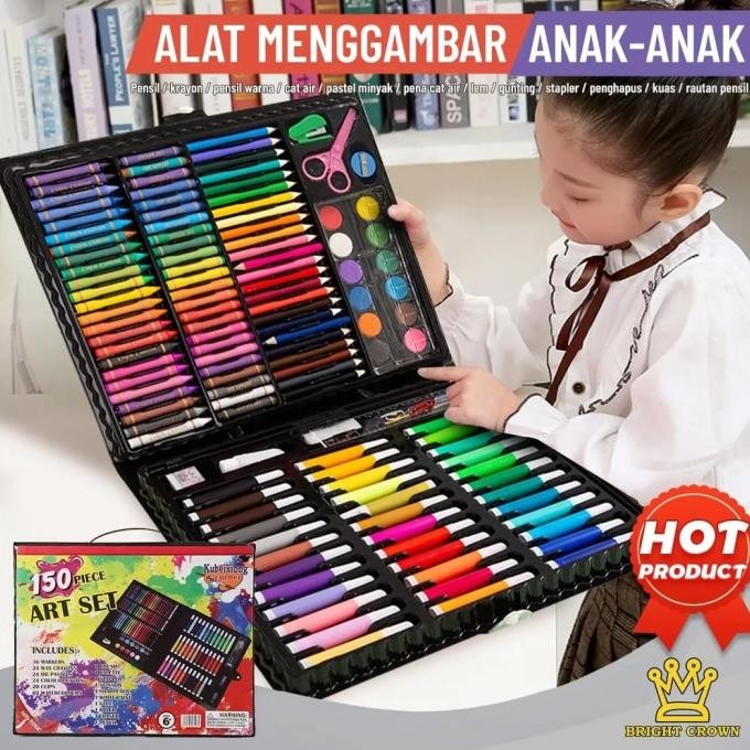 

Crayon Krayon Set 150 Pcs Alat Menggambar Lukis Mewarnai