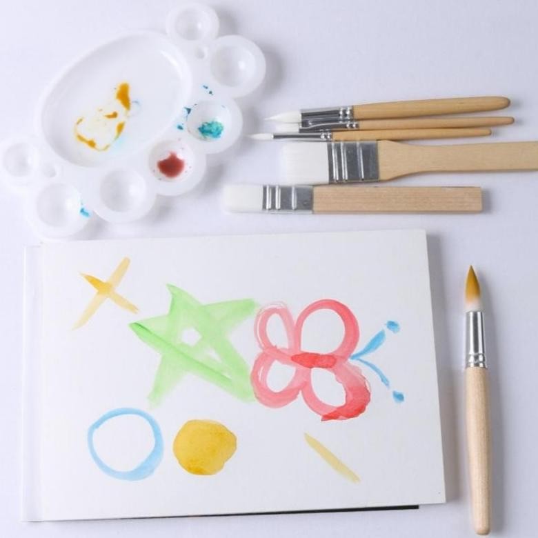 

iQ45 6pcs Kuas Lukis Nylon Watercolor Brush Kuas Cat Air Paint Brush Wooden Handle Nilon Brush Terlaris