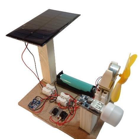 KIT EDUKASI PEMBANGKIT LISTRIK TENAGA MATAHARI SOLAR CELL PANEL SURYA - MINI KIPAS TENAGA SURYA mura
