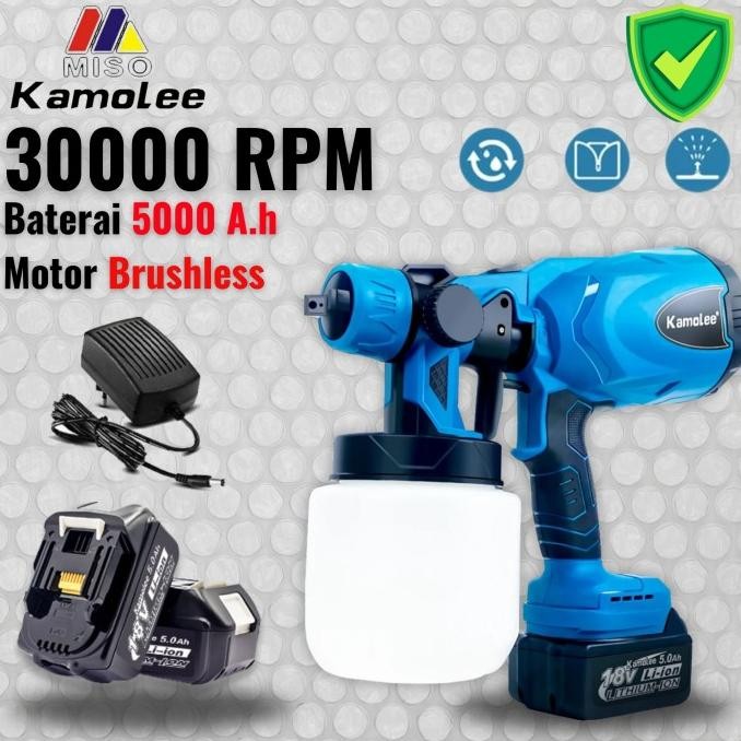 Spray Gun Elektrik/Alat Semprotan Cat Spray/Mesin Semprot - Cat Semprot Electric Cordless Spray Gun 