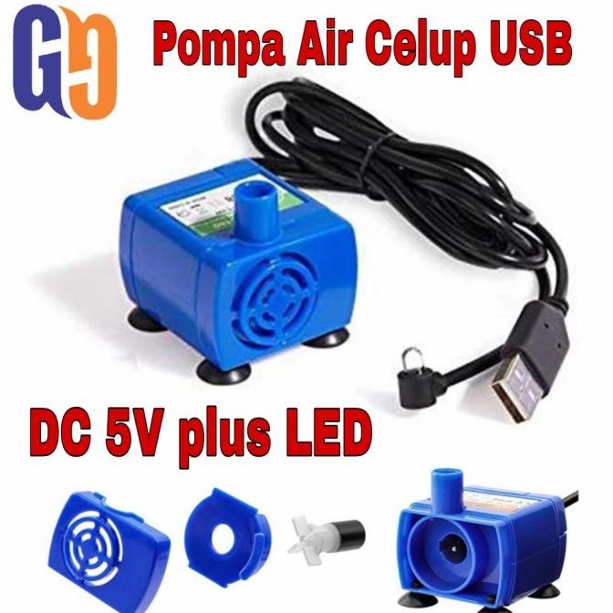 Pompa Air Celup M2 Mini USB Pet Drinking Fountain Akuarium DC 5V murah