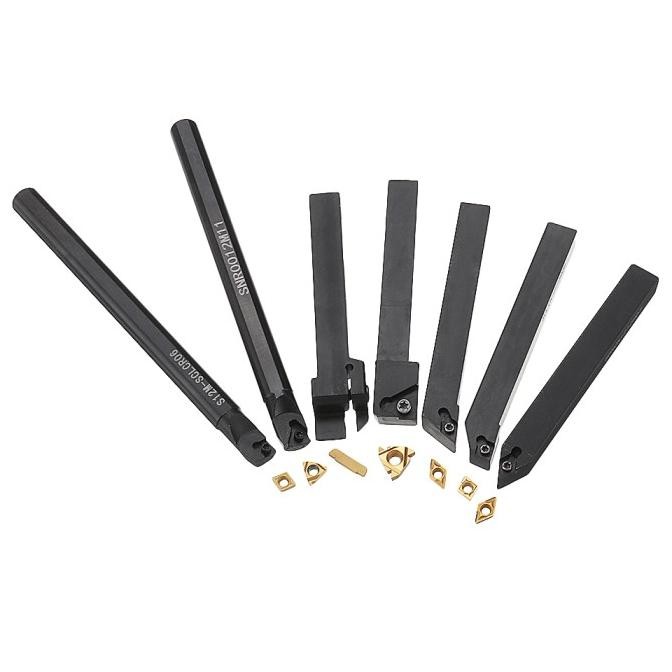 Pahat Bubut Set 7 Pahat Bubut Luar Dan Dalam 10Mm Boring Holder Bubut