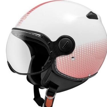 Sale Zeus 210 White Pink Putih Helm Retro Bogo Pilot M L Xl