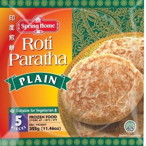 

(Good) roti paratha plain tjy 5 lembar 325 gr frozen food SPRING HOME