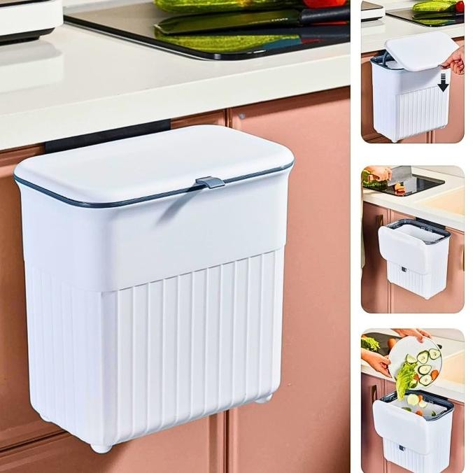 Tempat Sampah Tutup Dapur Gantung Tong Sampah SAML