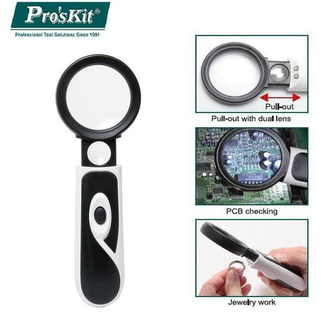 

KACA PEMBESAR PROSKIT MA-023 3.5 / 20X HANDHELD LED LIGHT MAGNIFIER ORIGINAL DAN TERPERCAYA