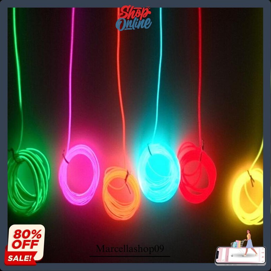 Lampu Led Neon Flex 12 Volt Led Neon Sign Roll 5 Meter Bisa Cod