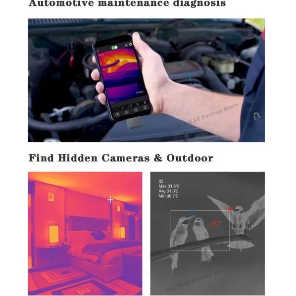 Grosir Sndway Infrared Thermal Imager Night Vision Android Usb C Sw-8256A