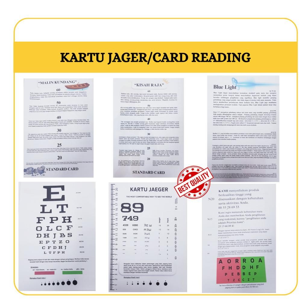 fx-4 Kartu Jaeger, Reading Card, Jaeger Card (SUDAH DI LAMINATING) [KJRC] Hemat