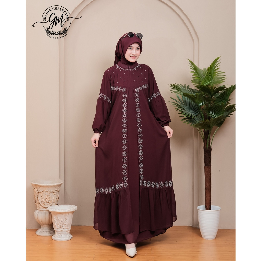 Gamis Undangan Haruka Ceruty Babydoll One Set Krudung