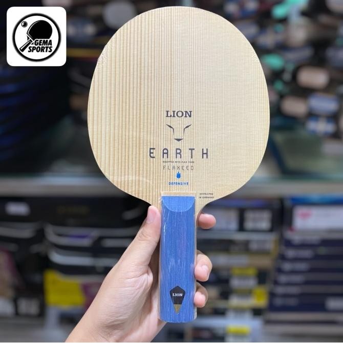 Kayu Bet Pingpong Tenis Meja LION EARTH Flax Fibre Def Original