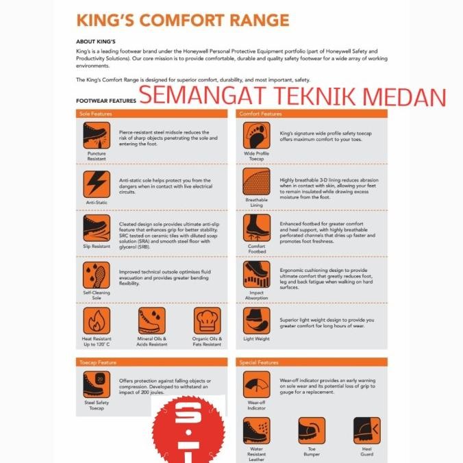 Kwd205X Sepatu Safety Boot Polos Hitam King'S Honeywell Kwd 205 X New Stok