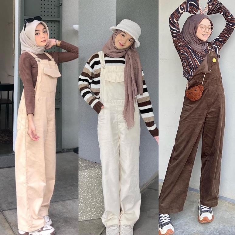 Stiego-Overall corduroy /baju kodok corduroy wanita Cuci Gudang