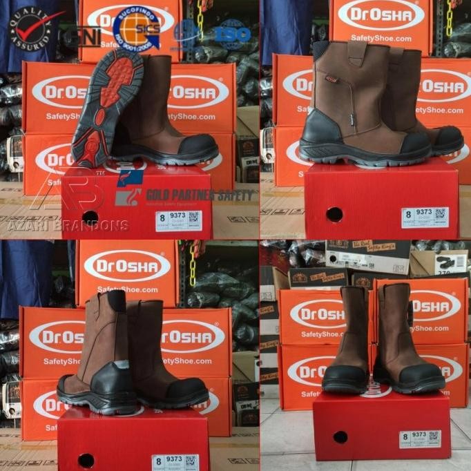 Sepatu Safety Shoes Dr Osha 9373 Mustang Boots S1 Steeltoecap (New) Hd New Stok