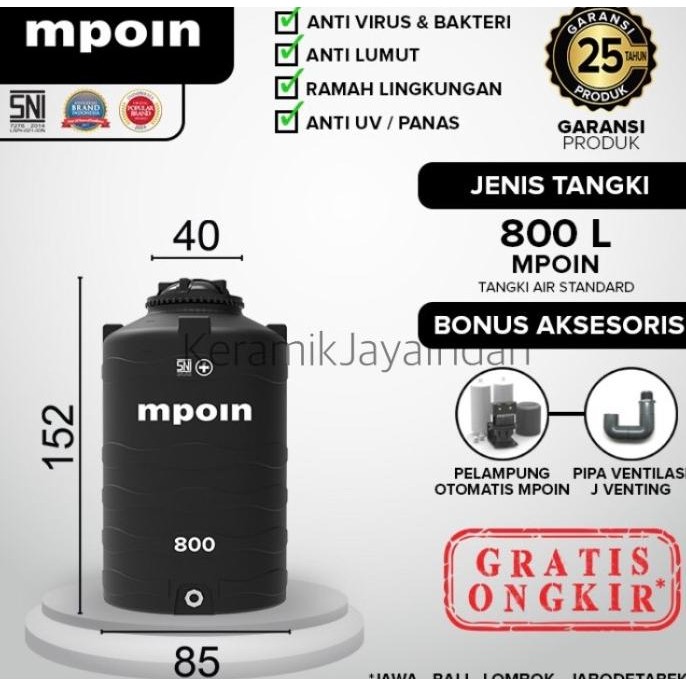 Diskon Mpoin 800 L Wave Tandon Air Tangki Air Toren Air