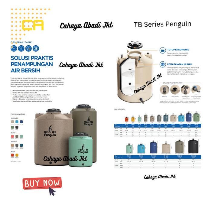 Spesial Tanki Air / Toren Penguin 300 Liter Orange