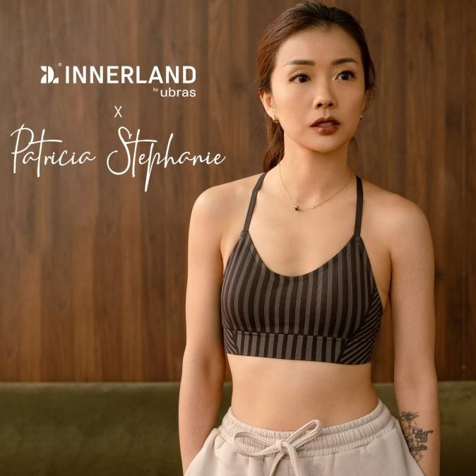 Ubras Innerland Sport Bra Echo Black X Patricia Stephanie / Sport Bra Olahraga Running Gym Yoga Pila