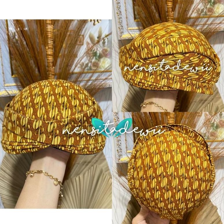 Diskon Blangkon Prada Pengantin, Model Solo - Motif Lereng Neng Murah