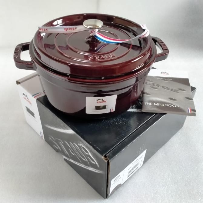 Original France Staub 24Cm Round Cast Iron Cocotte