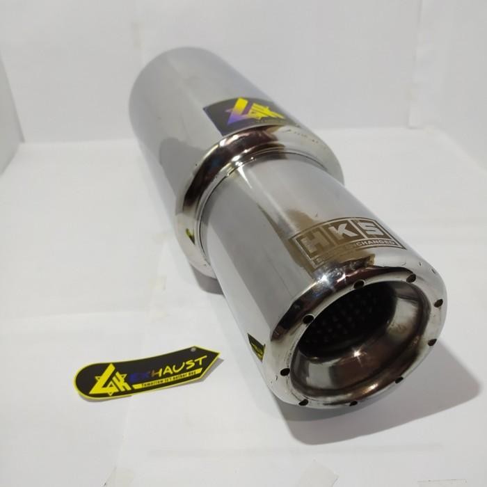 Knalpot Mobil Racing Hks Gronel Polos Full Stainles Suara Bass Adem Original Dan Terpercaya