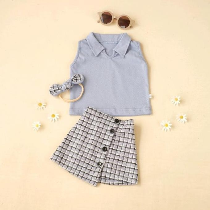 Setelan Bayi Zee Jkt48 Bahan Katun Knit Bonus Headband 0-12 Bulan Terbaru