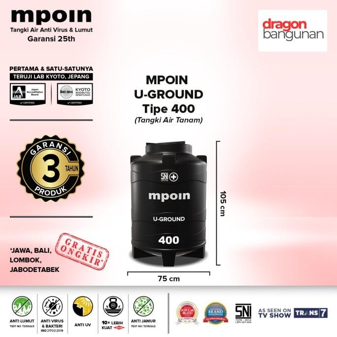 Diskon Toren / Tandon / Tangki Air Tanam Mpoin U-Ground 400 Mpoin Uground 400