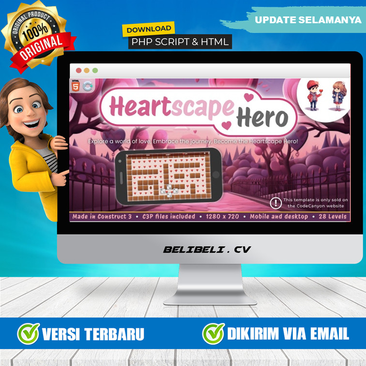Source Code HTML 5 Game - Heartscape Hero HTML5 Maze game