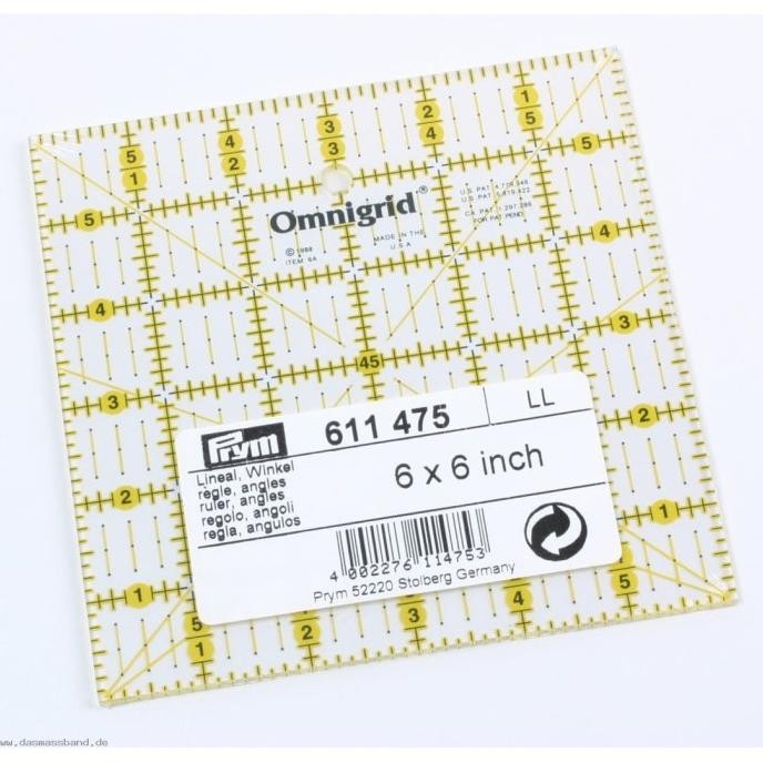 

Penggaris Universal Omnigrid 6X6 Inch Prym 611475